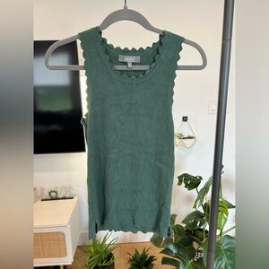 Women’s MARLED Boutique Ribbed Scalloped Knitted Tank